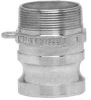 EVER-TITE Coupling Products - 4" Aluminum Cam & Groove Suction & Discharge Hose Male Adapter Male NPT Thread - Part F, 4" Thread, 100 Max psi - Industrial Tool & Supply