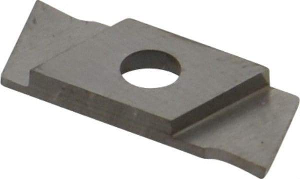 NIKCOLE MINI-SYSTEMS - GIE1 0.0394" Cutting Width, Carbide Cutoff Insert - 7° Left Hand Lead Angle, TiN Coated - Industrial Tool & Supply