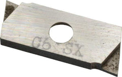 NIKCOLE MINI-SYSTEMS - GIE 0.7mm Cutting Width Carbide Grooving Insert - 2.54mm Max Depth of Cut, Left Hand - Industrial Tool & Supply