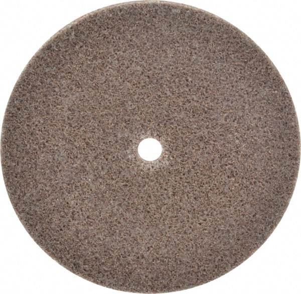 3M - 3" Diam, 1/8" Face Width, 1/4" Center Hole, Medium Grade, Aluminum Oxide Deburring Wheel - Unitized, Hard Density 8 Grade, 18,100 RPM - Industrial Tool & Supply