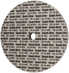 3M - 12" Diam, 1" Face Width, 1-1/4" Center Hole, Medium Grade, Aluminum Oxide Deburring Wheel - Unitized, Soft Density 2 Grade, 2,300 RPM - Industrial Tool & Supply