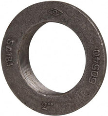 Made in USA - 2" Pipe, 3-1/2" Diam x 5/32" Thick, Tank Flange without Pilot - For Threaded Pipe, 27/32" Overall Height, 2-7/8" Bottom Diam, 2-37/64" Top Diam, Carbon Steel - Industrial Tool & Supply