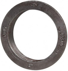 Made in USA - 4" Pipe, 5-3/4" Diam x 5/16" Thick, Tank Flange without Pilot - For Threaded Pipe, 1-7/32" Overall Height, 5-1/8" Bottom Diam, 4-13/16" Top Diam, Carbon Steel - Industrial Tool & Supply