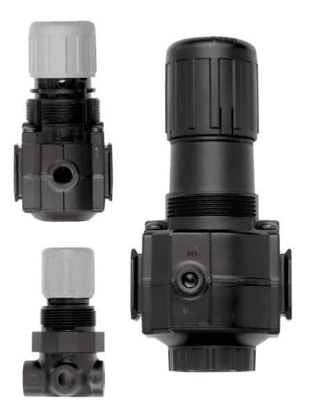Norgren - 1/2" NPT Relief Valve - 3.09 CV Rate, 93 CFM, 250 Max psi, Knob Adjustment Actuator - Industrial Tool & Supply