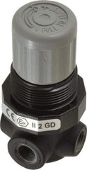Norgren - 1/8" NPT Relief Valve - 0.7 CV Rate, 21 CFM, 100 Max psi, Knob Adjustment Actuator - Industrial Tool & Supply