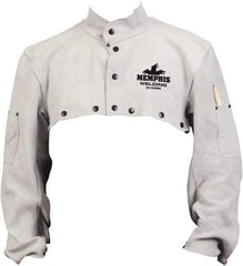 MCR Safety - Size 3XL, Cape Sleeves & Bib - Leather, 50.27 oz, Gray - Industrial Tool & Supply