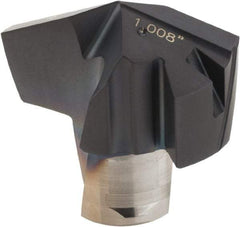 Iscar - Series ICP, 1.008" Diam Grade IC908 140° Replaceable Drill Tip - Carbide, TiAlN Finish, 25 Seat Size, Through Coolant - Industrial Tool & Supply