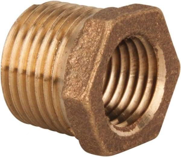 Legend Valve - Class 125, 1" Internal Pipe, Bronze Hex Bushing - MNPT x FNPT - Industrial Tool & Supply