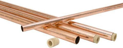 Mueller Industries - 10' Long, 5/8" OD x 1/2" ID, Grade C12200 Copper Nitrogenized Tube - 0.04" Wall Thickness, 0.285 Ft/Lb - Industrial Tool & Supply
