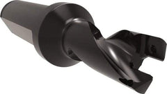 Allied Machine and Engineering - Series 14, 14 to 15mm Diam, 3/4" Diam Straight Shank with Flange, Helical Flute Spade Drill - 11/16" Max Depth, 1-3/4" Body Length, 3-25/32" OAL, Short Length, Through Coolant - Industrial Tool & Supply