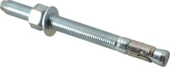 Powers Fasteners - 3/4" Diam, 3/4" Drill, 8-1/2" OAL, 2-3/4" Min Embedment Wedge Expansion Concrete Anchor - Stainless Steel (Clip)/Steel (Body), Zinc-Plated Finish, Hex Nut Head, Hex Drive, 6-1/4" Thread Length - Industrial Tool & Supply