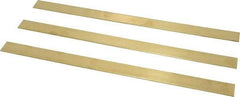 Made in USA - 0.064 Inch Thick x 3/4 Inch Wide x 12 Inch Long, Brass Strip - Alloy 260 - Industrial Tool & Supply