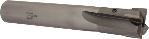 Made in USA - 1-7/16" Diam, 1-1/4" Shank, Diam, 4 Flutes, Straight Shank, Interchangeable Pilot Counterbore - Industrial Tool & Supply