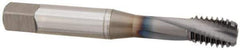 OSG - 3/8-16 UNC 3 Flute 2B Modified Bottoming Spiral Flute Tap - Powdered Metal, TiCN Finish, 2-15/16" OAL, Right Hand Flute, Right Hand Thread, H5, Series EXOTAP - Exact Industrial Supply