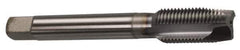 OSG - 7/16-20 UNF, 3 Flute, TiCN Finish, Powdered Metal Spiral Point Tap - Plug Chamfer, Right Hand Thread, 3-5/32" OAL, 1-7/16" Thread Length, 0.323" Shank Diam, Series 312 - Exact Industrial Supply
