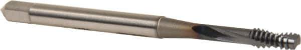 OSG - #6-32 UNC 2 Flute 2B Modified Bottoming Spiral Flute Tap - Powdered Metal, TiCN Finish, 2" OAL, Right Hand Flute, Right Hand Thread, H3, Series EXOTAP - Exact Industrial Supply