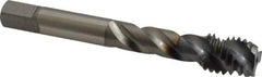 OSG - 1/2-13 UNC 3 Flute 2B Modified Bottoming Spiral Flute Tap - Vanadium High Speed Steel, TiCN Finish, 3-3/8" OAL, Right Hand Flute, Right Hand Thread, H5, Series EXOTAP VA3 - Exact Industrial Supply