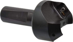 Kyocera - 41° Lead Angle, 1" Max Cut Diam, 1" Min Cut Diam, 0.433" Max Depth of Cut, Indexable Chamfer and Angle End Mill - 2 Inserts, XPMT 15T3.. Insert Style, 3.15" Overall Length, Straight Shank - Industrial Tool & Supply