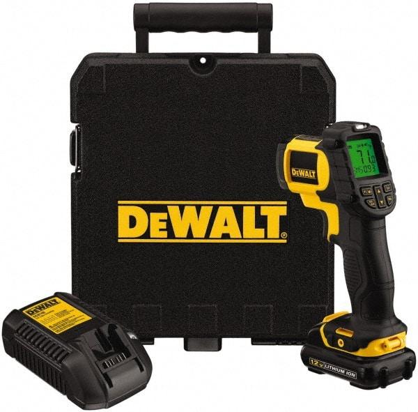 DeWALT - -29 to 500°C (-20 to 932°F) Infrared Thermometer - 12:1 Distance to Spot Ratio - Industrial Tool & Supply