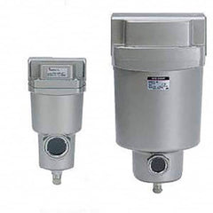 SMC PNEUMATICS - Oil & Water Filters & Separators Pipe Size: 1/2 (Inch) End Connections: FNPT - Industrial Tool & Supply