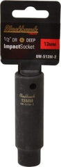 Blackhawk by Proto - 1/2" Drive 13mm Deep Impact Socket - 6 Points, 3-7/32" OAL - Industrial Tool & Supply