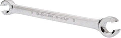 Blackhawk by Proto - 9 x 11mm, Full Polish, Open End Flare Nut Wrench - 6 Points, 6-5/16" OAL, Steel, Double End Head - Industrial Tool & Supply