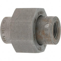 Made in USA - Size 1/4", Class 3,000, Forged Carbon Steel Black Pipe Union - 3,000 psi, Threaded End Connection - Industrial Tool & Supply