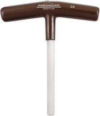 Paramount - 3/8" Hex, T-Handle Cushion Grip, Hex Key - 6" OAL, Steel, Inch System of Measurement - Industrial Tool & Supply