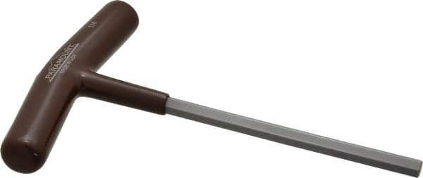 Paramount - 1/4" Hex, T-Handle Cushion Grip, Hex Key - 6" OAL, Steel, Inch System of Measurement - Industrial Tool & Supply