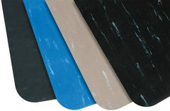 PRO-SAFE - 5' Long x 3' Wide, Dry Environment, Anti-Fatigue Matting - Blue Marbleized, Vinyl with Vinyl Sponge Base - Industrial Tool & Supply