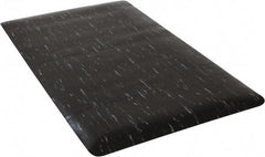 PRO-SAFE - 5' Long x 3' Wide, Dry Environment, Anti-Fatigue Matting - Black Marbleized, Vinyl with Vinyl Sponge Base - Industrial Tool & Supply