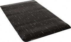 PRO-SAFE - 5' Long x 3' Wide, Dry Environment, Anti-Fatigue Matting - Black Marbleized, Vinyl with Vinyl Sponge Base - Industrial Tool & Supply