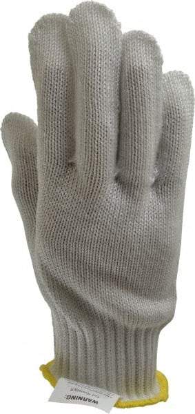 PRO-SAFE - Size M (8), ANSI Cut Lvl A6, Abrasion Lvl 3, Composite of Cut-Resistant Fibers Cut Resistant Gloves - 10" Long, Knit Wrist, White, Ambidextrous - Industrial Tool & Supply