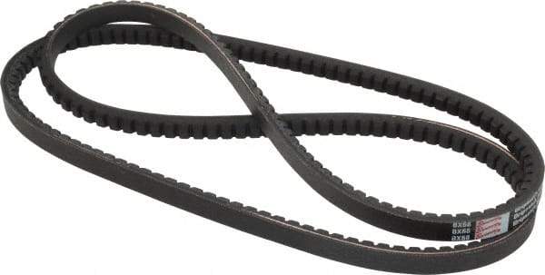 Browning - Section BX, 21/32" Wide, 71" Outside Length, Gripnotch V-Belt - Rubber Compound, Gripnotch, No. BX68 - Industrial Tool & Supply