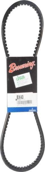 Browning - Section BX, 21/32" Wide, 43" Outside Length, Gripnotch V-Belt - Rubber Compound, Gripnotch, No. BX40 - Industrial Tool & Supply