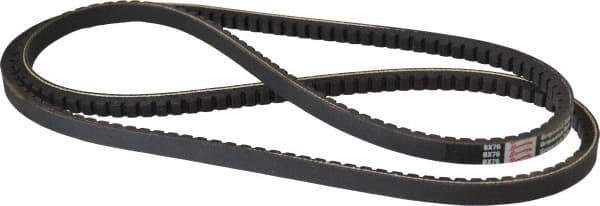 Browning - Section BX, 21/32" Wide, 79" Outside Length, Gripnotch V-Belt - Rubber Compound, Gripnotch, No. BX76 - Industrial Tool & Supply