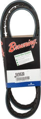 Browning - Section 5VX, 5/8" Wide, 63" Outside Length, Gripnotch V-Belt - Rubber Compound, 358 Gripnotch, No. 5VX630 - Industrial Tool & Supply