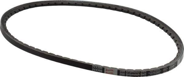 Browning - Section 3VX, 3/8" Wide, 30" Outside Length, Gripnotch V-Belt - Rubber Compound, 358 Gripnotch, No. 3VX300 - Industrial Tool & Supply