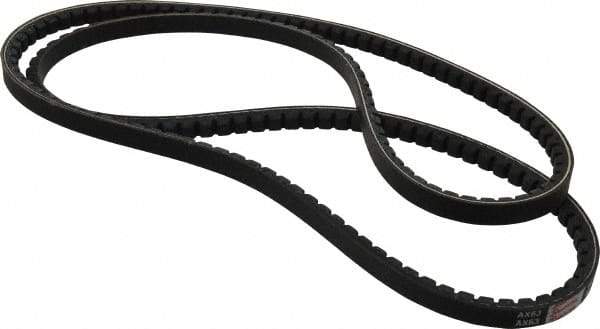 Browning - Section AX, 1/2" Wide, 65" Outside Length, Gripnotch V-Belt - Rubber Compound, Gripnotch, No. AX63 - Industrial Tool & Supply
