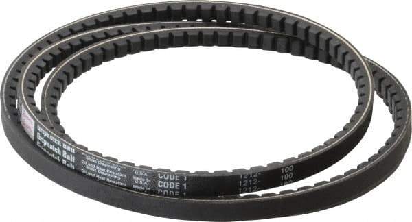 Browning - Section AX, 1/2" Wide, 76" Outside Length, Gripnotch V-Belt - Rubber Compound, Gripnotch, No. AX74 - Industrial Tool & Supply