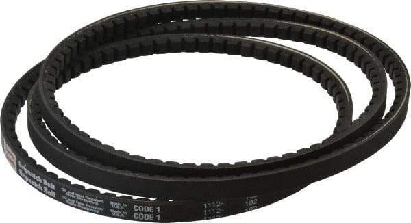 Browning - Section AX, 1/2" Wide, 79" Outside Length, Gripnotch V-Belt - Rubber Compound, Gripnotch, No. AX77 - Industrial Tool & Supply