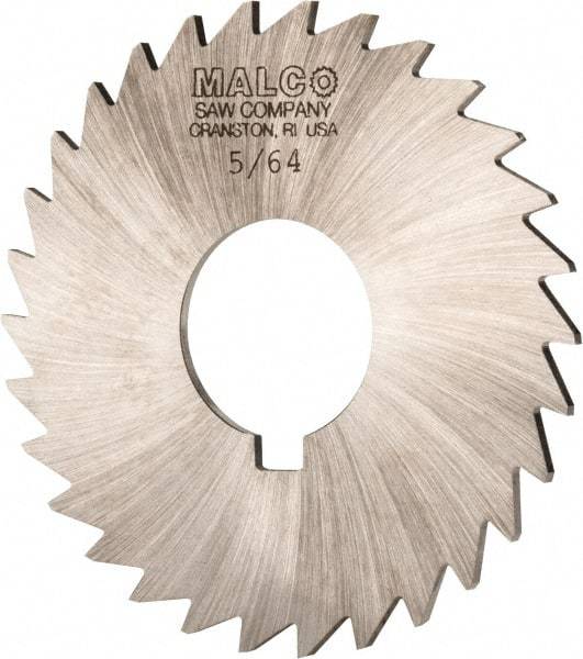 Made in USA - 3" Diam x 5/64" Blade Thickness x 1" Arbor Hole Diam, 30 Tooth Slitting and Slotting Saw - Arbor Connection, Right Hand, Uncoated, High Speed Steel, Concave Ground - Industrial Tool & Supply