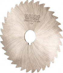 Made in USA - 6" Diam x 7/64" Blade Thickness x 1" Arbor Hole Diam, 50 Tooth Slitting and Slotting Saw - Arbor Connection, Right Hand, Uncoated, High Speed Steel, Concave Ground, Contains Keyway - Industrial Tool & Supply