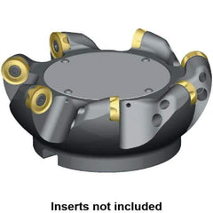 Kennametal - 200mm Cut Diam, 10mm Max Depth, 60mm Arbor Hole, 9 Inserts, RCGT 2006... Insert Style, Indexable Copy Face Mill - 12,500 Max RPM, 63mm High, Series KSRM - Industrial Tool & Supply