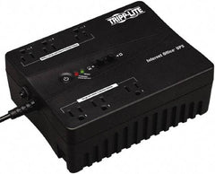 Tripp-Lite - 15 Amp, 350 VA, Flat Pack Mount Standby Backup Uninterruptible Power Supply - Backup 3 min with Full Load & 10 min with Half Load, 120 VAC Input & Output, 180 Watt Output, 1 Phases, 6 Outlets - Industrial Tool & Supply