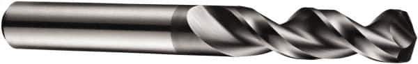 DORMER - 17/64" 130° Parabolic Flute Cobalt Screw Machine Drill Bit - AlCrN Finish, Right Hand Cut, 37mm Flute Length, 67mm OAL, PFX Point, Straight Shank - Industrial Tool & Supply