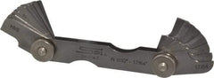 SPI - 16 Piece, 1/32 to 17/64 Inch Radius, Stainless Steel Radius Gage Set - Style A, 1/64 Inch Graduation - Industrial Tool & Supply