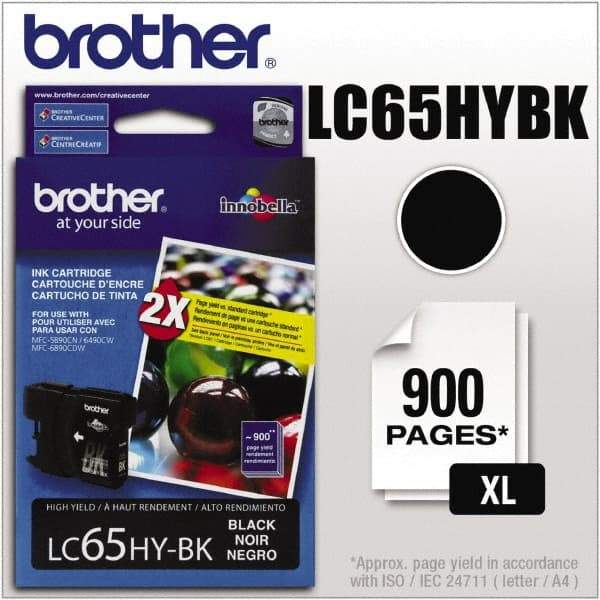 Brother - Black Ink Cartridge - Use with Brother MFC-5890CN, 5895CW, 6490CW, 6890CDW - Industrial Tool & Supply
