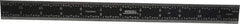 SPI - 12" Long, 1/64, 1/50, 1/32, 1/10" Graduation, Rigid Steel Rule - 3R Graduation Style, 1" Wide, Black, Black Chrome Finish - Industrial Tool & Supply
