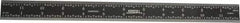 SPI - 12" Long, 1/64, 1/32, 1/16, 1/8" Graduation, Rigid Steel Rule - 4R Graduation Style, 1" Wide, Black, Black Chrome Finish - Industrial Tool & Supply